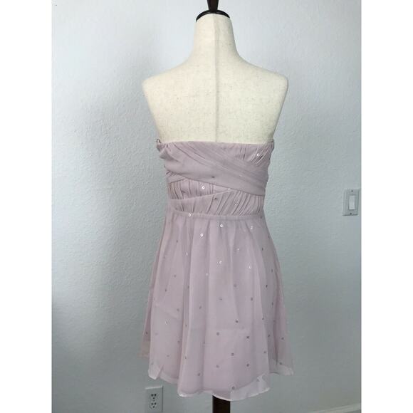 Express Metallic Print Strapless Mini Dress FLAW - Picture 4 of 12